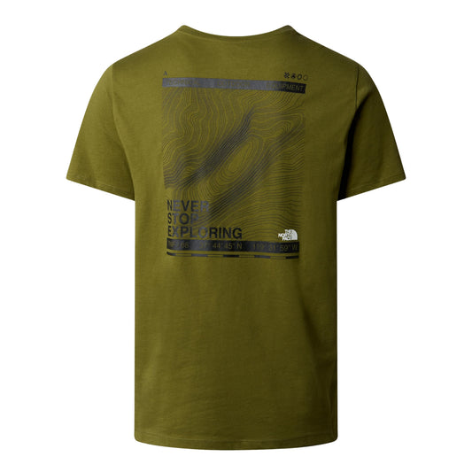 The North Face Foundation Mountain Lines Graphic T-Shirt Forest Olive. Foto da parte de trás.