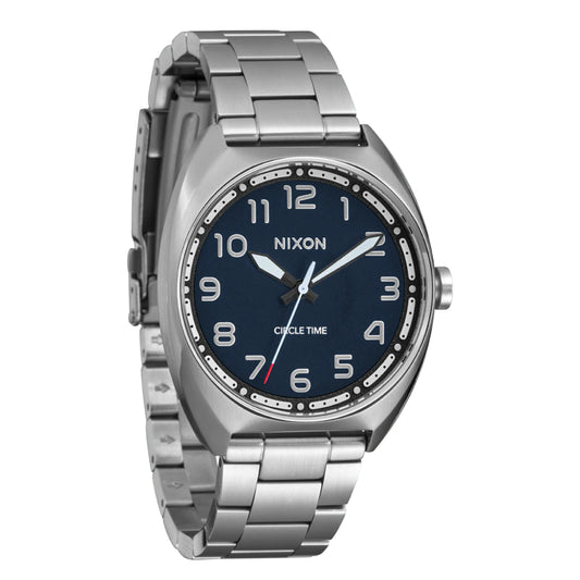 Nixon Mullet Stainless Steel Silver/Teal. Foto da parte da frente a 3/4.