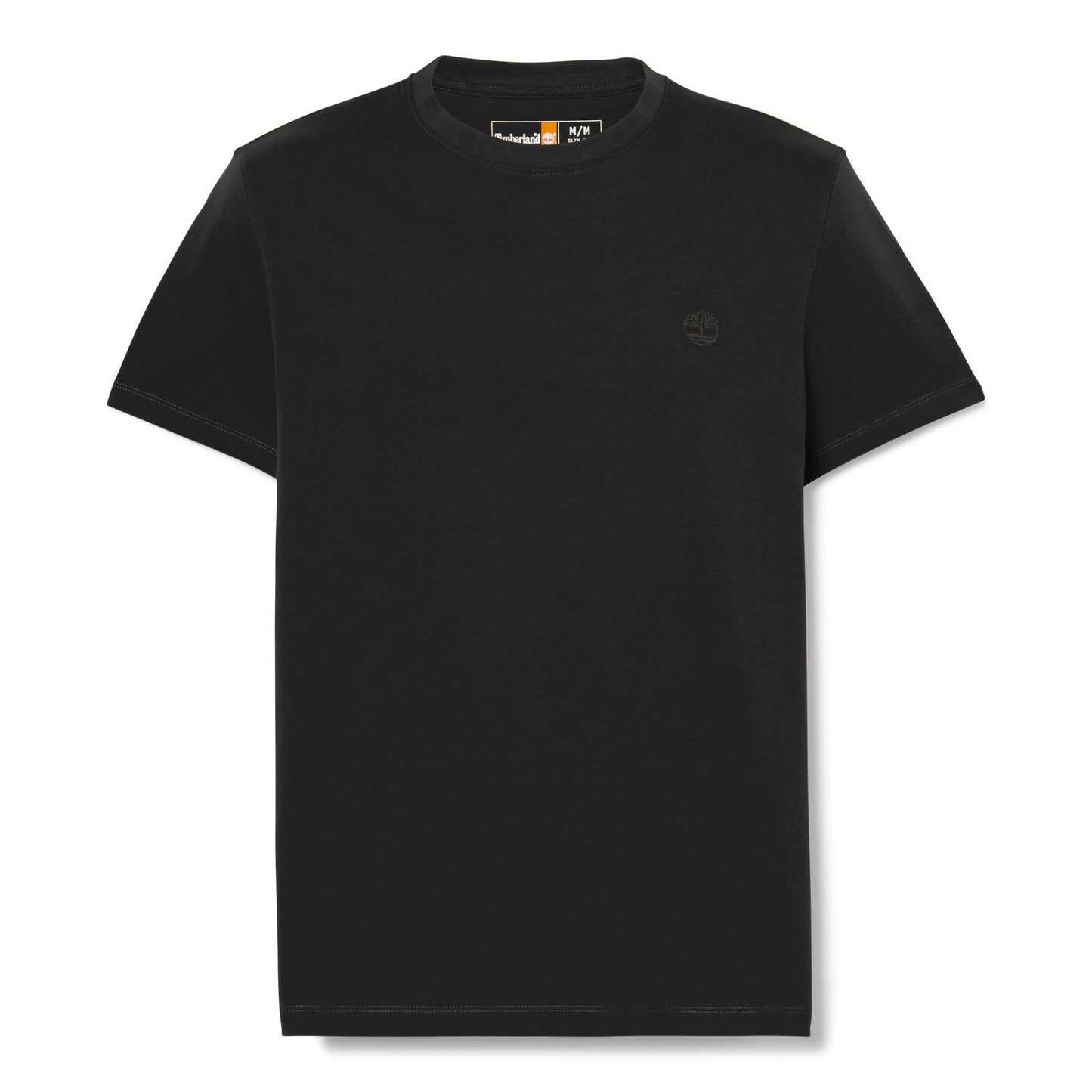 T-Shirt de manga curta para homem Timberland Dunstan River em Preto/Pavement. Foto da parte da frente.