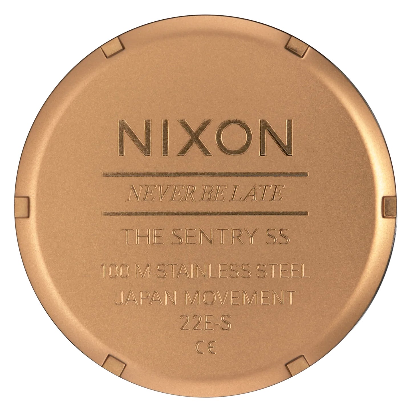 Nixon Sentry SS Watch Bronze/Black. Foto da tampa traseira.