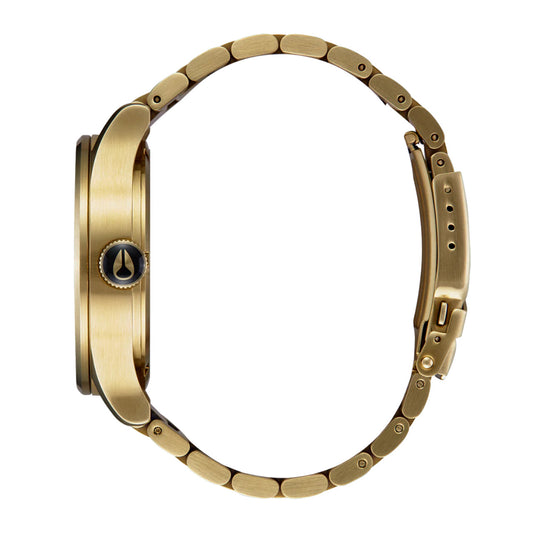 Nixon Sentry SS Yellow Gold/Black. Foto da lateral.
