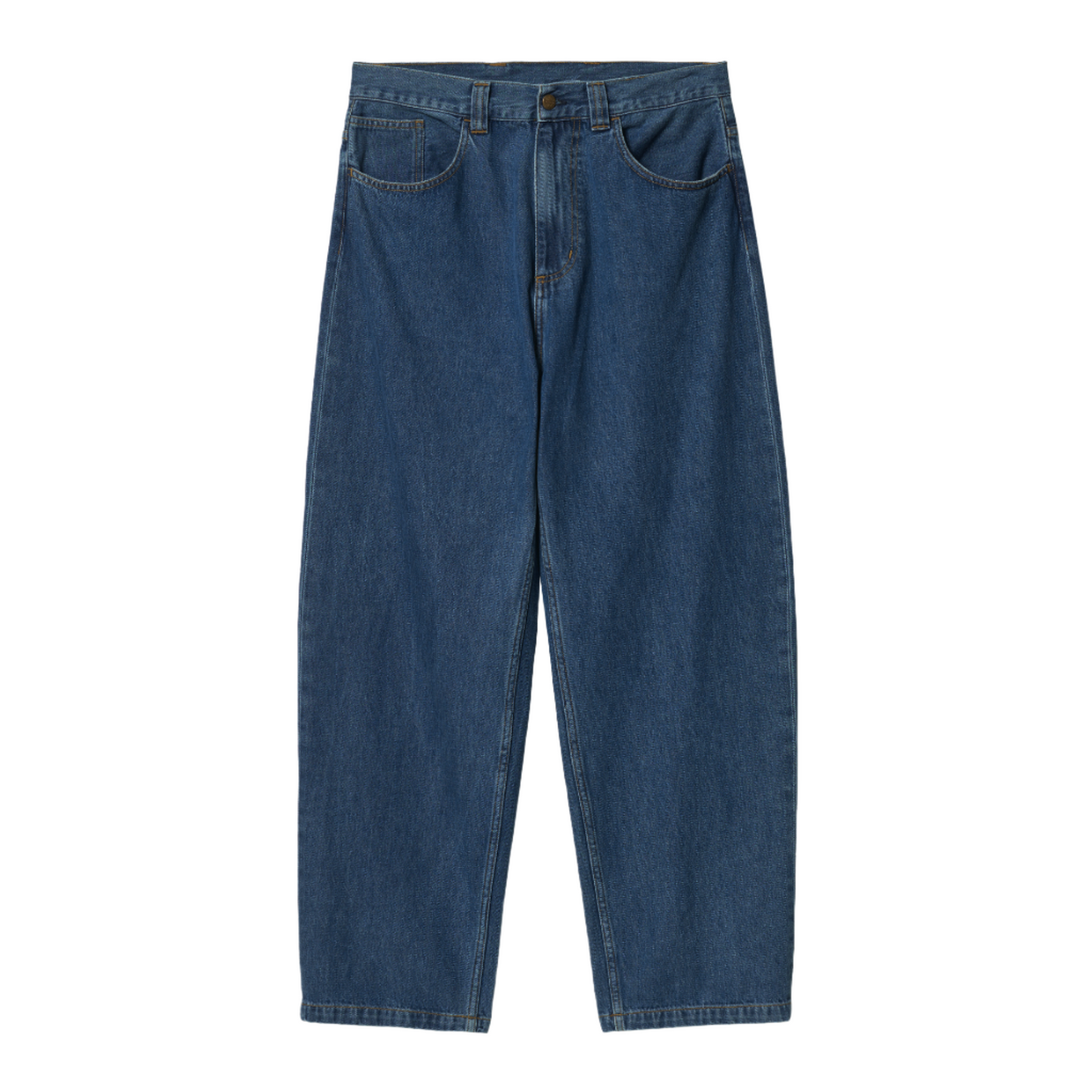 Calças de ganga para homem Carhartt WIP Brandon em Azul Stone Washed. Foto da parte da frente.