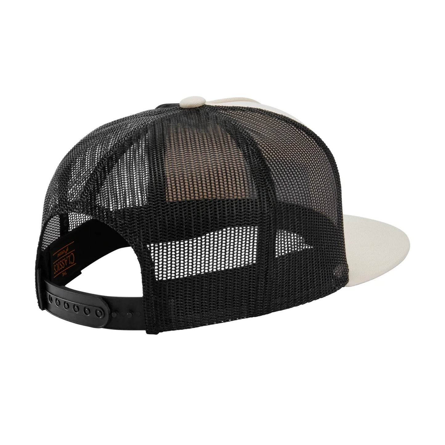 Nixon Team Trucker Hat Cream/Black. Foto da parte de trás a 3/4.