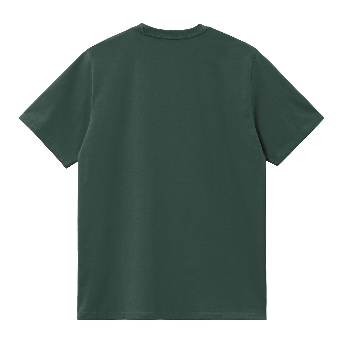 T-shirt de manga curta para homem Carhartt WIP American Script em Kale Green. Foto da parte de trás.