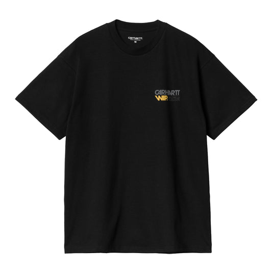 Carhartt WIP Short Sleeve Contact Sheet T-Shirt Black. Foto da parte da frente.