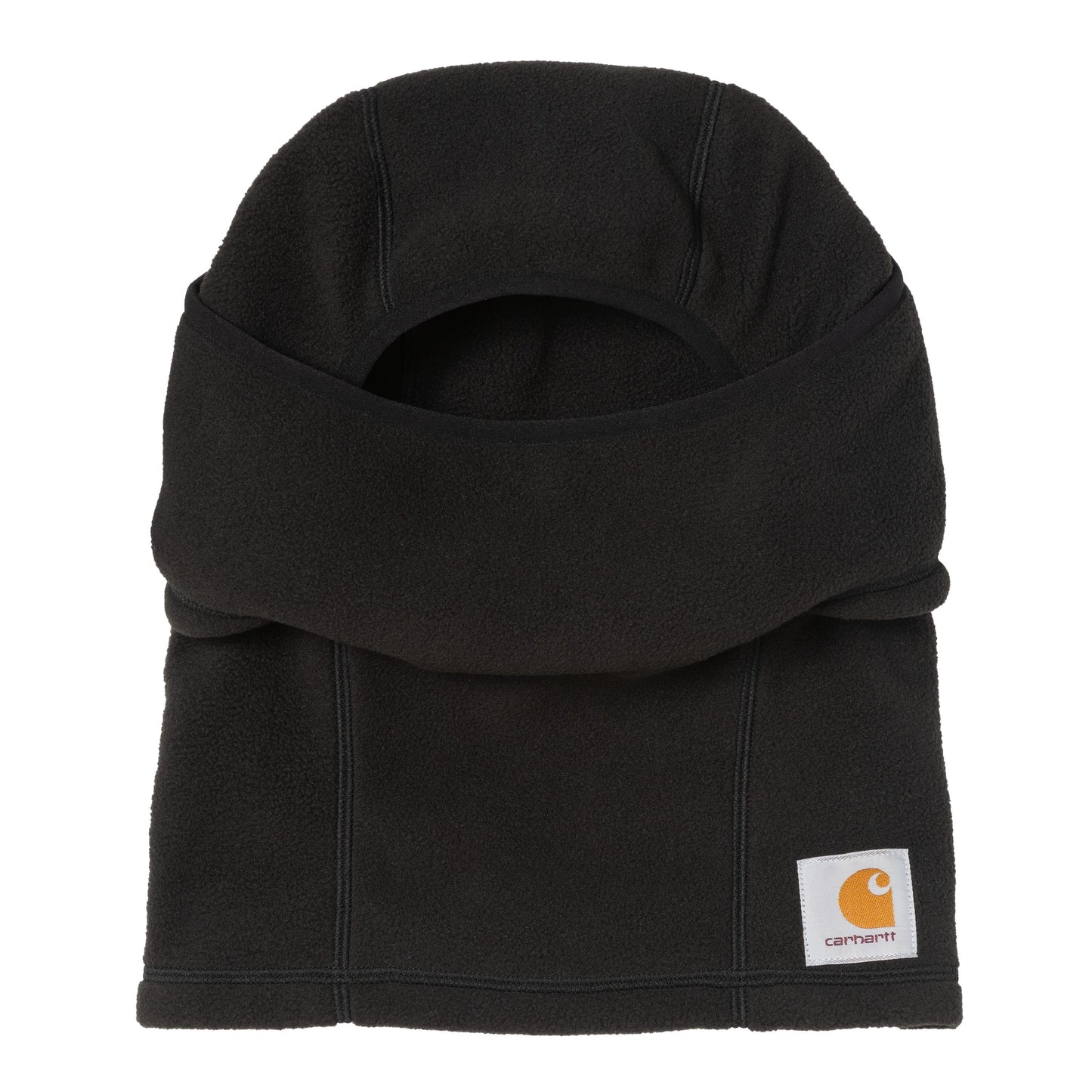Balaclava unissexo Carhartt WIP Expedition em Preto/Preto. Foto da parte frontal.