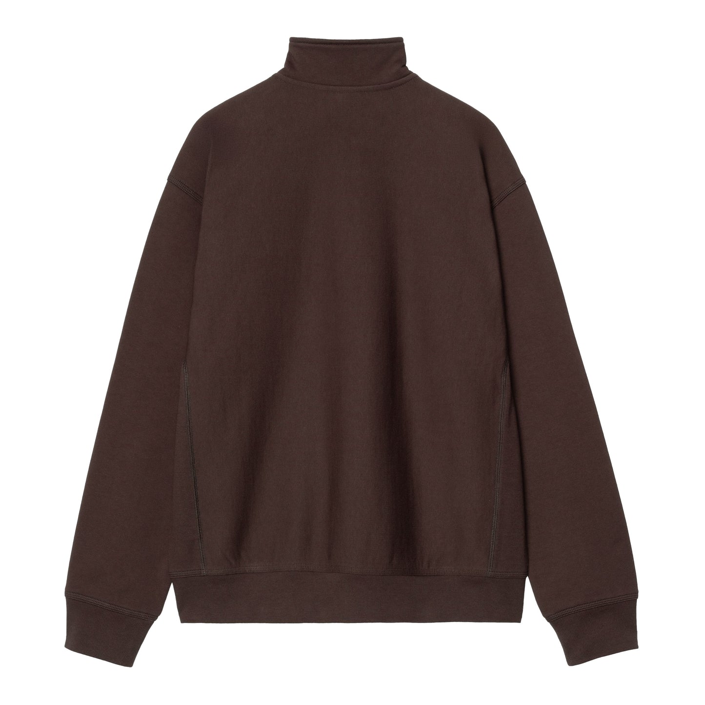 Sweat para homem Carhartt WIP Half Zip American Script em Palisander. Foto da parte de trás.