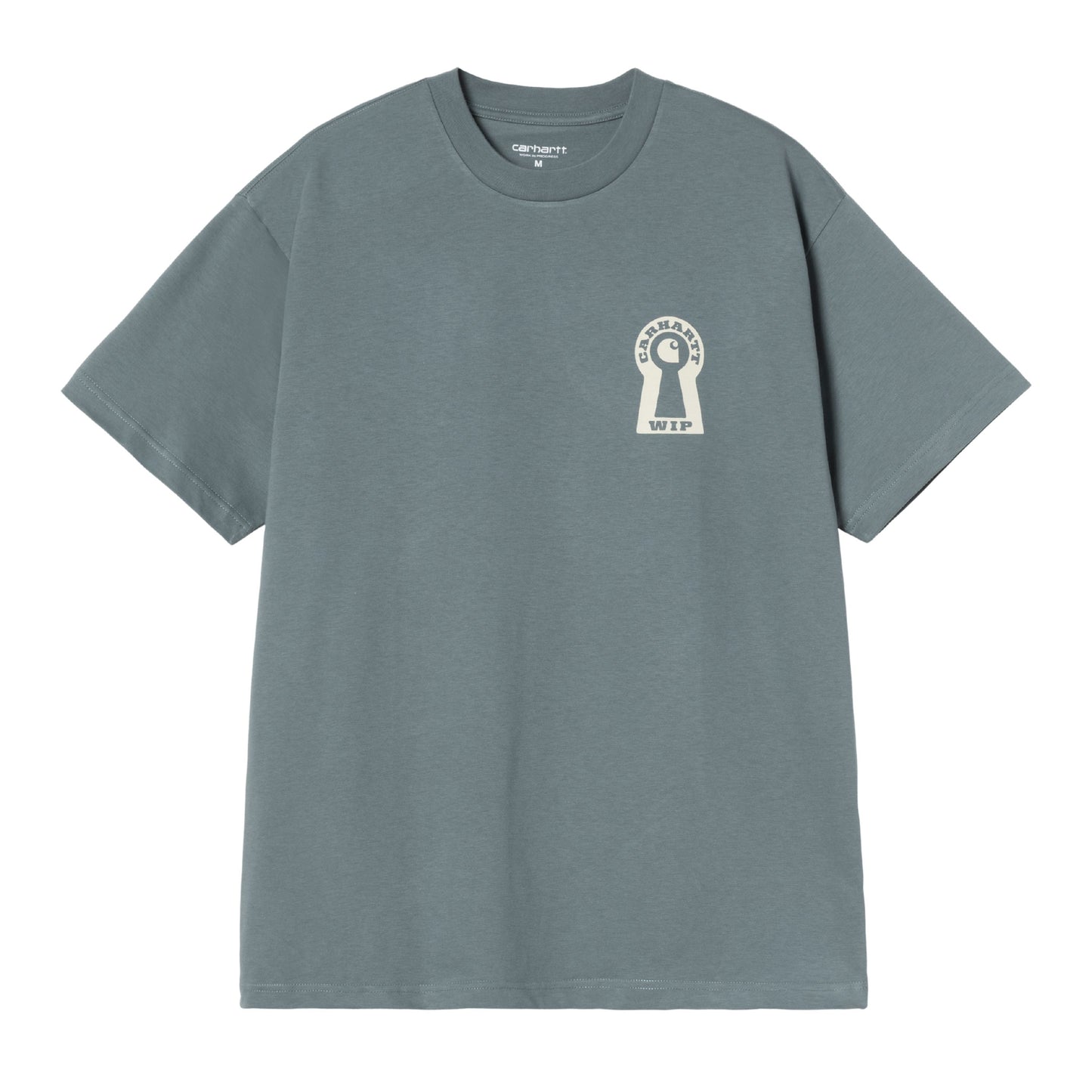 T-Shirt de manga curta para homem Carhartt WIP Locked em Cozy Blue. Foto da parte da frente.