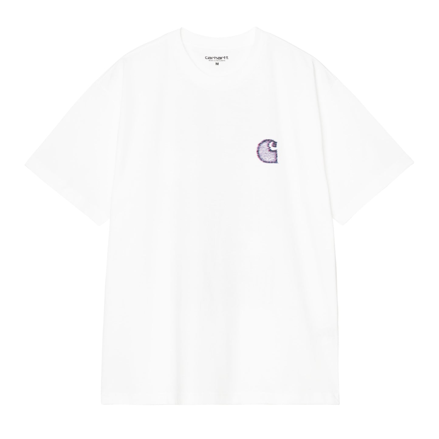 T-Shirt de manga curta para homem Carhartt WIP Mind Your Head em Branco. Foto da parte da frente.