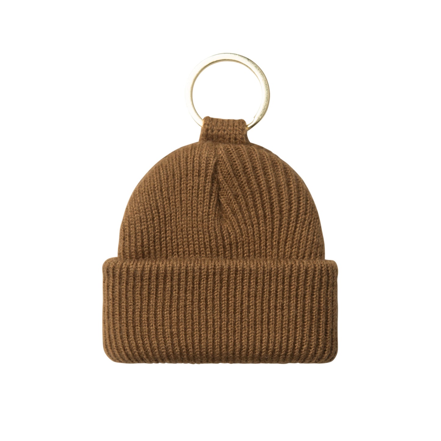 Porta-chaves unissexo Carhartt WIP Mini Watch Hat em Hamilton Brown. Foto da parte de trás.