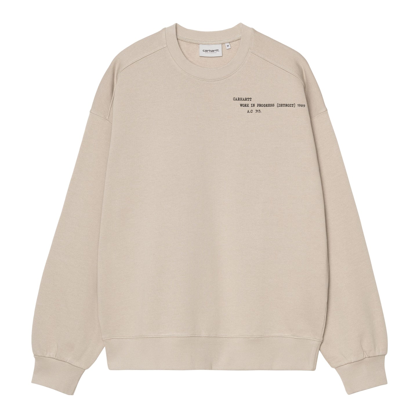 Sweat para homem Carhartt WIP Punched em Puddle. Foto da parte da frente.