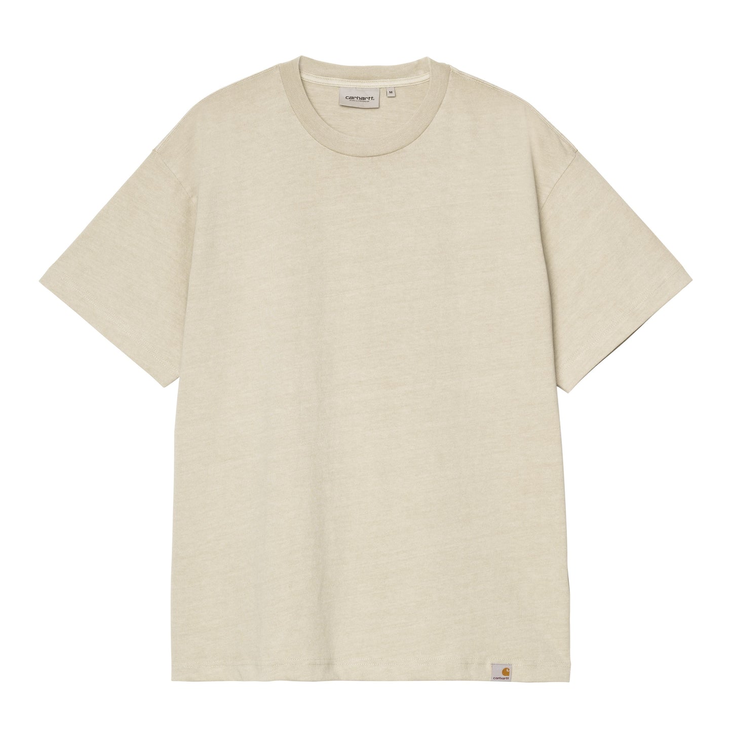 T-Shirt de manga curta para homem Carhartt WIP RGGD em Fleur de Sel garment dyed. Foto da parte da frente.