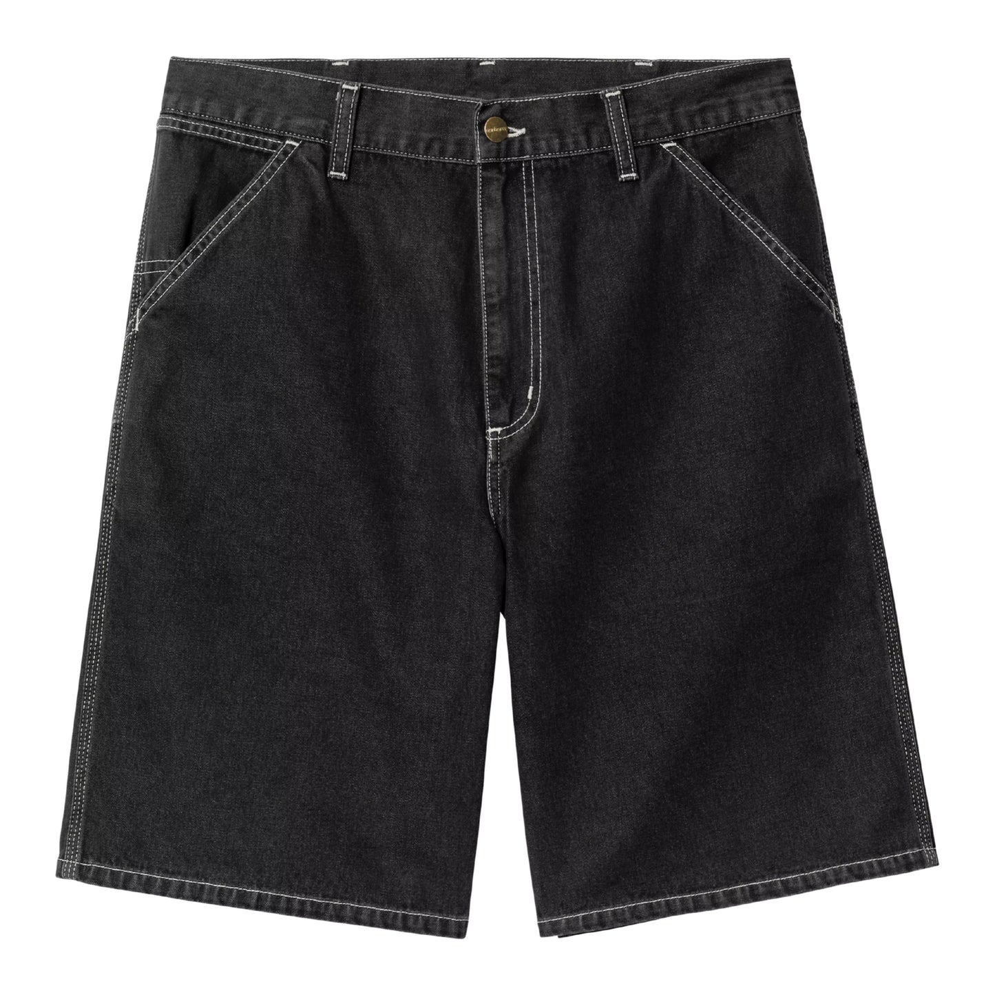 Men's Carhartt WIP Simple Black Stone Washed Denim Shorts