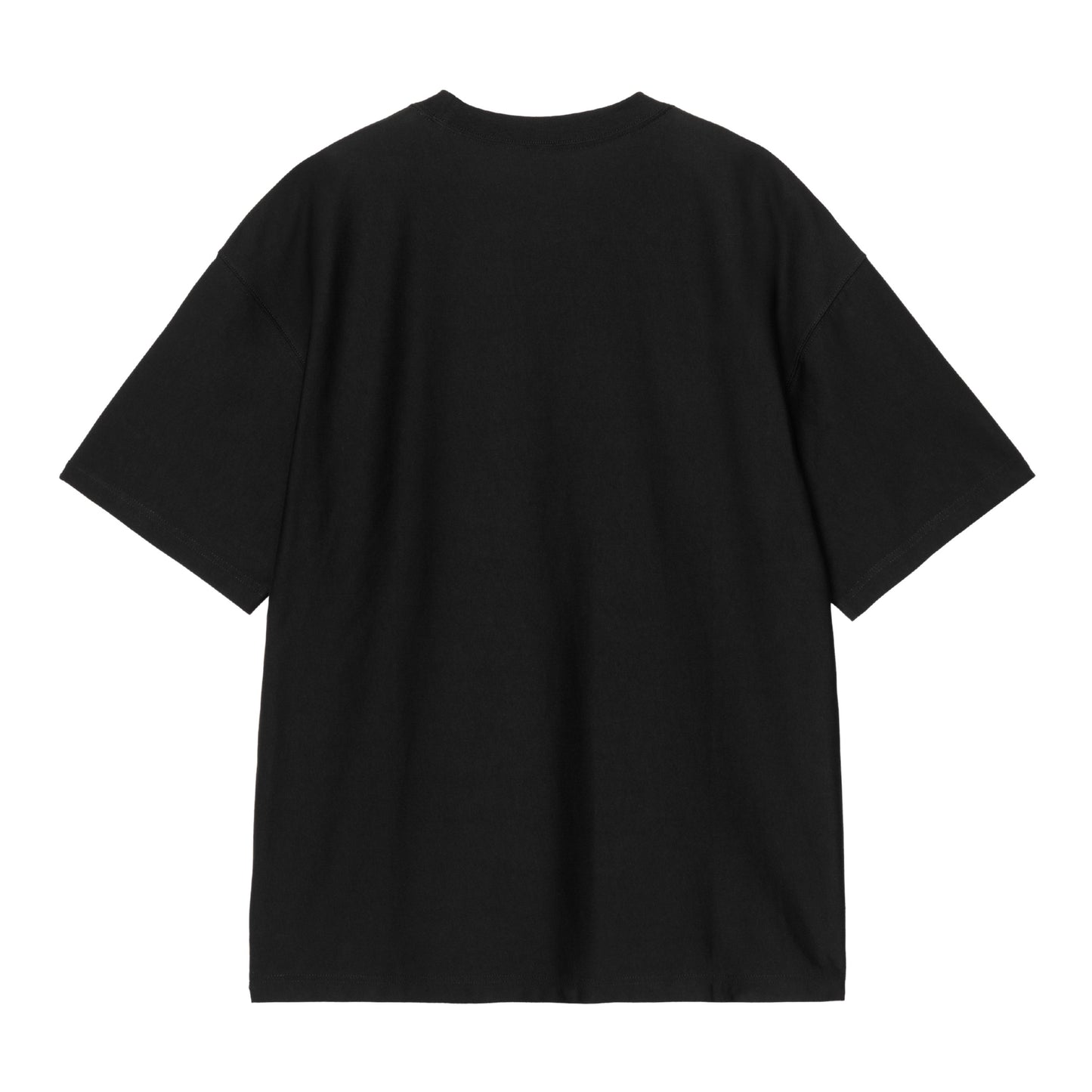 T-Shirt de manga curta para homem Carhartt WIP WIP Label em Preto. Foto da parte de trás.