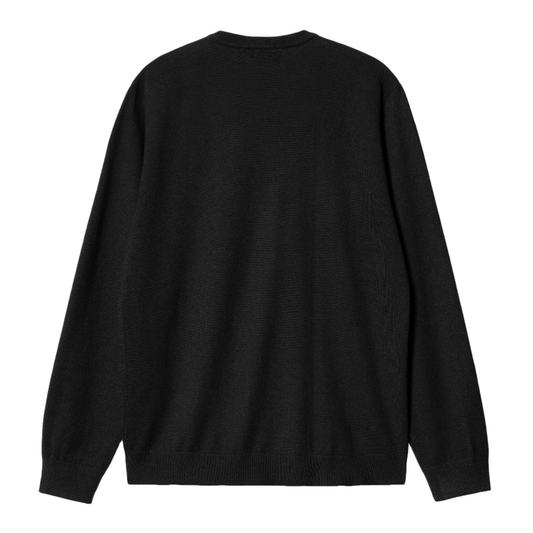 Carhartt WIP Madison Sweater Black/Wax. Foto da parte de trás.