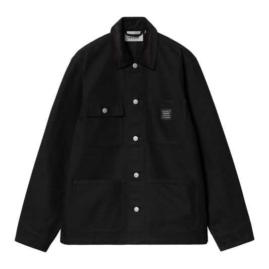 Carhartt WIP x Tresor Way of The Light Michigan Coat Black/Dark Grey Reflective. Foto da parte da frente.