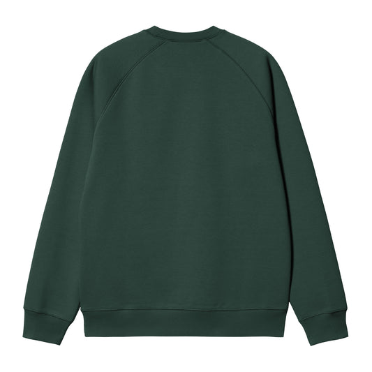 Carhartt WIP Chase Sweat Discovery Green/Gold. Foto da parte de trás.