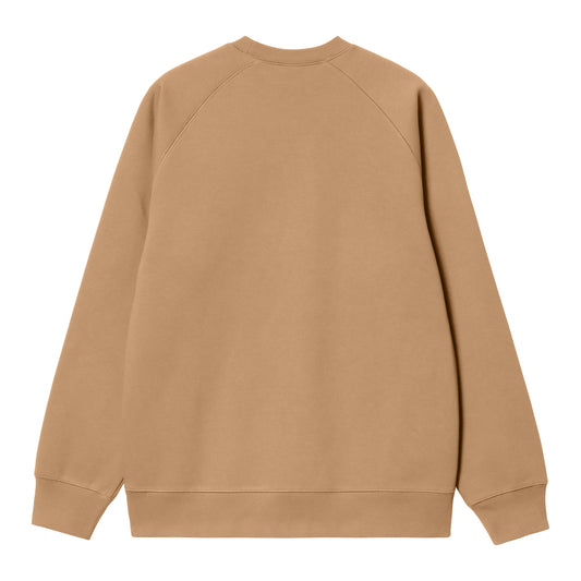 Carhartt WIP Chase Sweat Peanut/Gold. Foto da parte de trás.