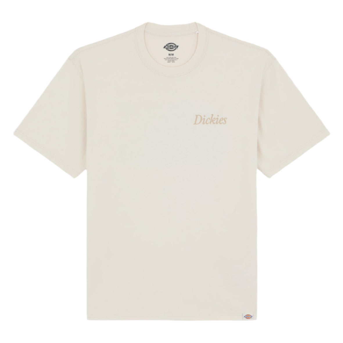 T-Shirt de manga curta Dickies Companion Script em Whitecap Gray. Foto da parte da frente.