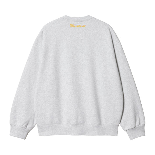 Carhartt WIP DeadKebab Knock Knock Sweat Ash Heather. Foto da parte de trás.