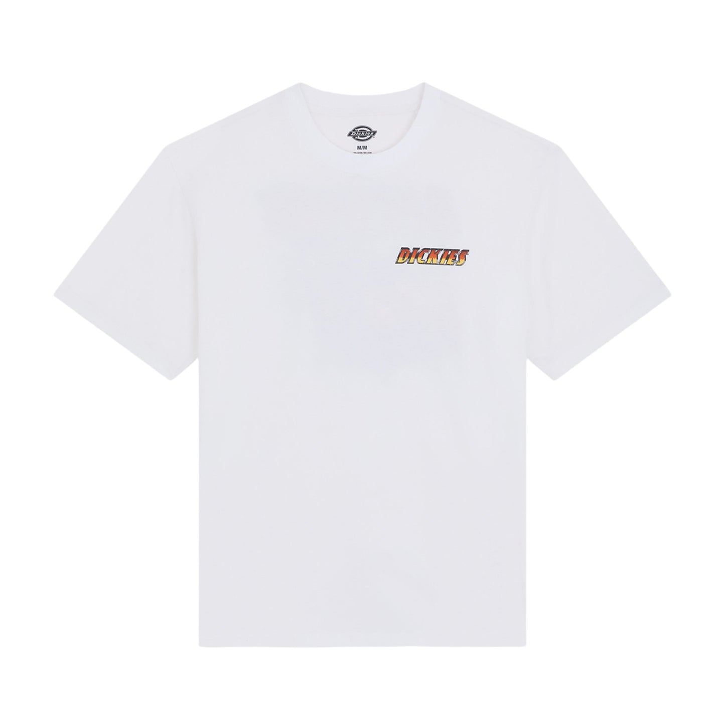 T-Shirt de manga curta para homem Dickies Nashport Pit Crew em Branco. Foto da parte da frente.