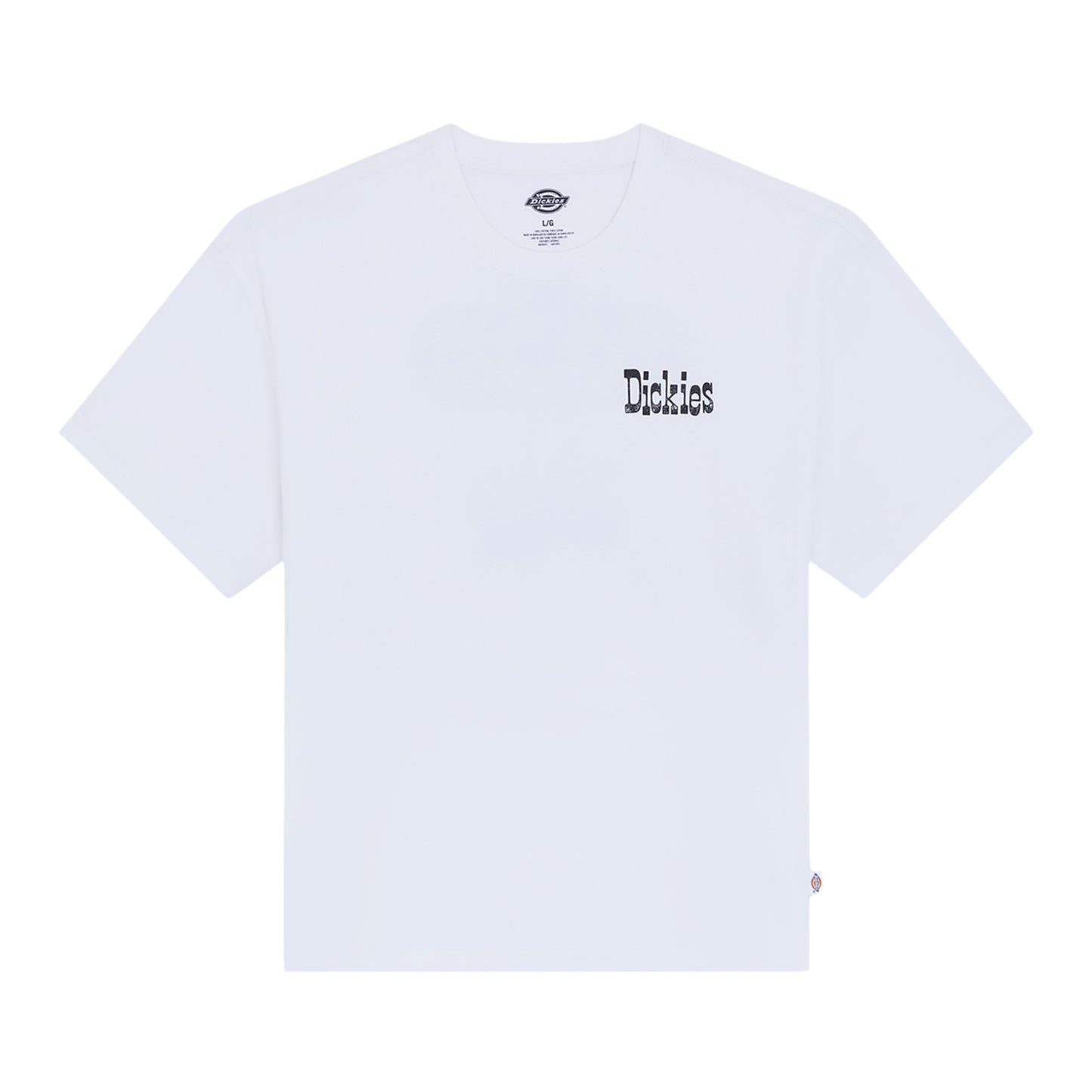 T-Shirt de manga curta para homem Dickies Polk em Branco. Foto da parte da frente.