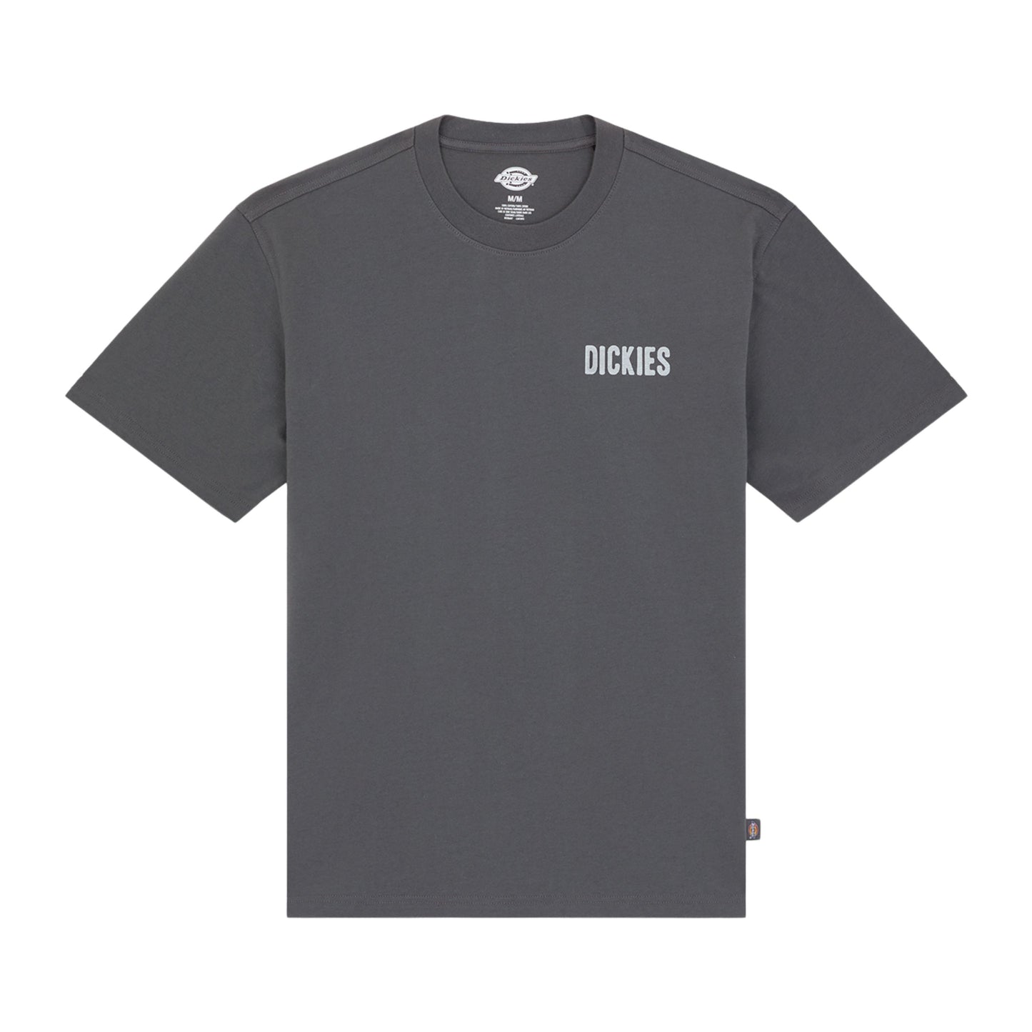 T-Shirt de manga curta para homem Dickies Wolfhurst em Cinza Charcoal. Foto da parte da frente.