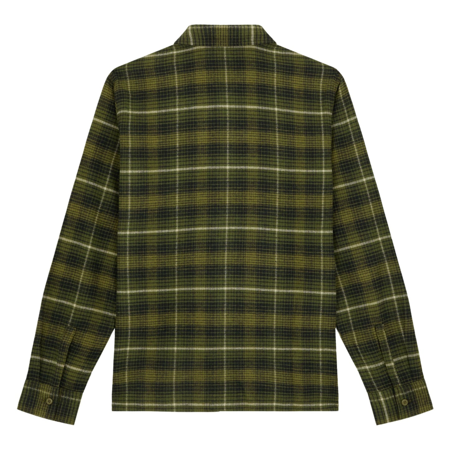 Camisa de manga comprida para homem Dickies Forest Check em Cypress. Foto da parte de trás.