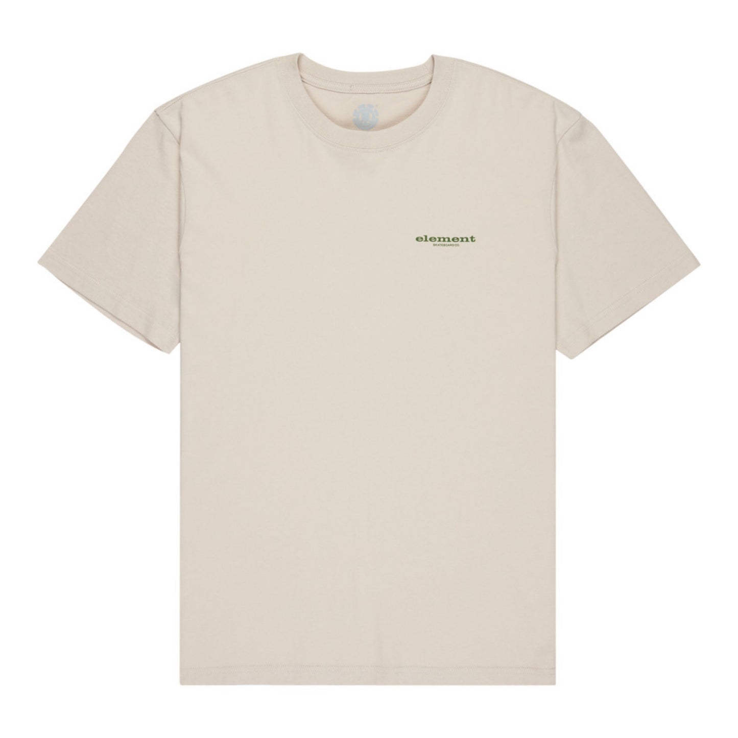 T-Shirt de manga curta para homem Element Bigfoot Trees em Oat Milk. Foto da parte da frente.