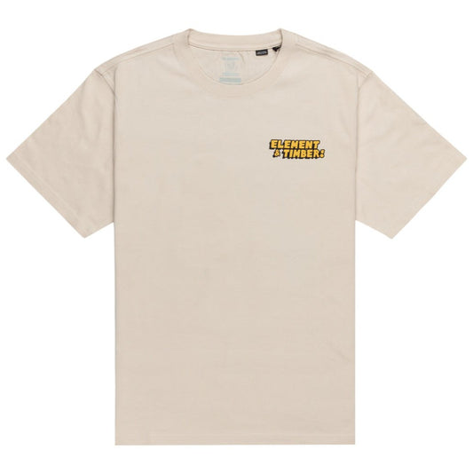 Element & Timber Leader Of The Lost Short Sleeve T-Shirt Oat Milk. Foto da parte da frente.