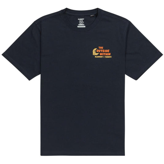 Element & Timber The Gathering Short Sleeve T-Shirt Eclipse Navy. Foto da parte da frente.