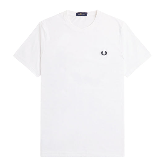 Fred Perry Rear Powder Laurel Graphic T-Shirt White. Foto da parte da frente.