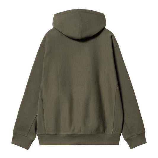 Carhartt WIP Hooded American Script Sweat Plant. Foto da parte de trás.
