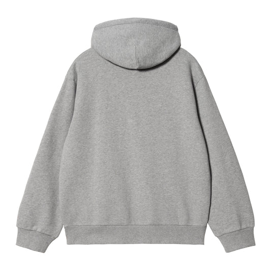 Carhartt WIP Hooded Carhartt Sweat Grey Heather/Chevil. Foto da parte de trás.