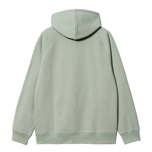 Carhartt WIP Hooded Chase Sweat Glassy Teal/Gold. Foto da parte de trás.
