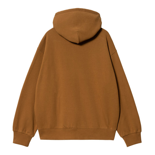 Carhartt WIP Hooded Heart Patch Sweat Deep Hamilton Brown. Foto da parte de trás.