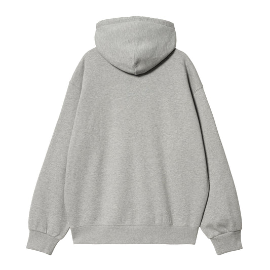 Carhartt WIP Hooded Heart Patch Sweat Grey Heather. Foto da parte de trás.