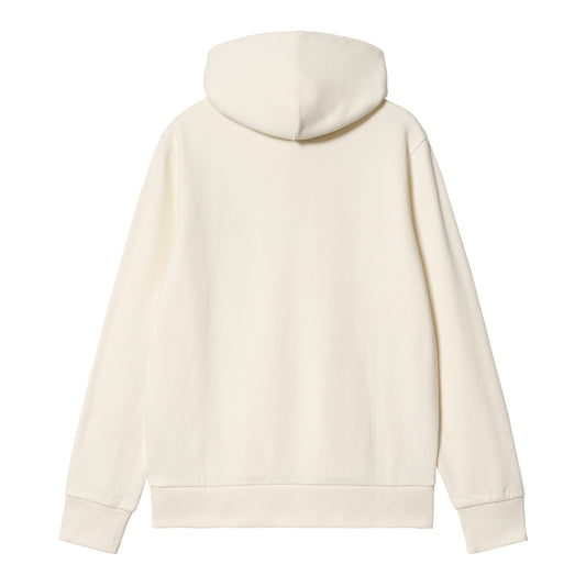 Carhartt WIP Hooded Script Embroidery Sweat Wax/Black. Foto da parte de trás.