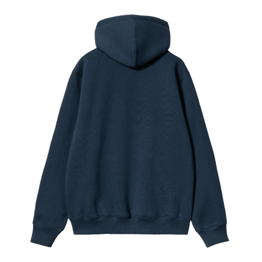 Carhartt WIP Hooded Carhartt Sweat Ink/Air Yellow. Foto da parte de trás.