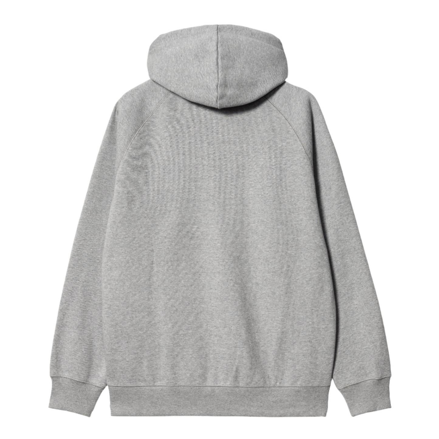 Casaco com capuz para homem Carhartt WIP Chase em Grey Heather/Gold. Foto da parte de trás.