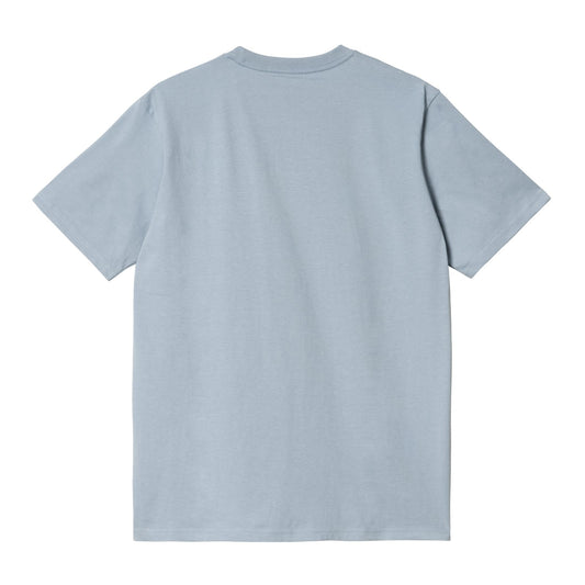 Carhartt WIP Pocket Short Sleeve T-Shirt Misty Sky. Foto da parte de trás.