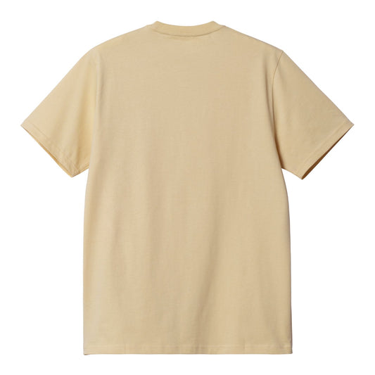 Carhartt WIP Pocket Short Sleeve T-Shirt Cornsilk. Foto da parte de trás.