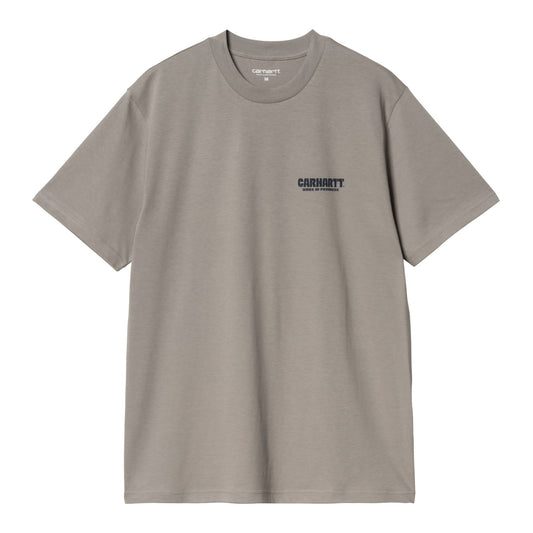 Carhartt WIP Trade Short Sleeve T-Shirt Misty Grey. Foto da parte da frente.