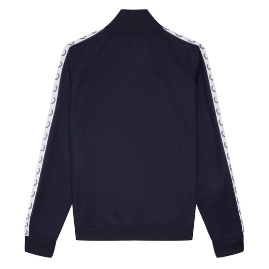 Fred Perry Taped Track Jacket Carbon Blue. Foto da parte de trás.