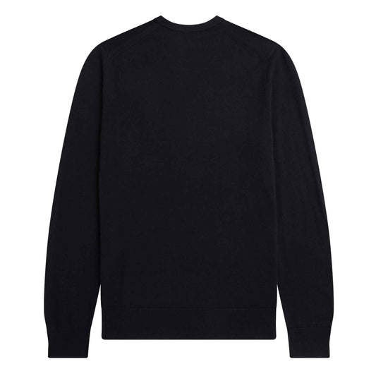 Fred Perry Classic Crew Neck Jumper Navy. Foto da parte de trás.