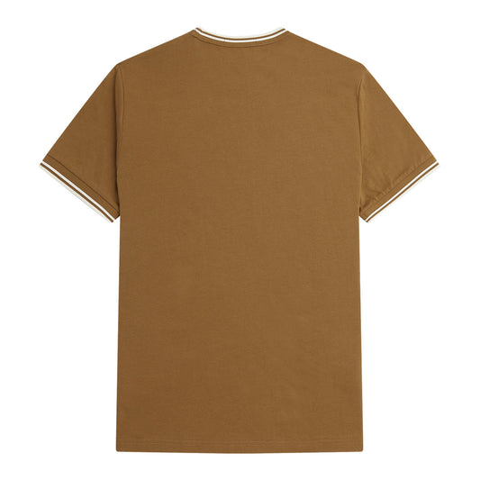Fred Perry Twin Tipped T-Shirt Shaded Stone. Foto da parte de trás.
