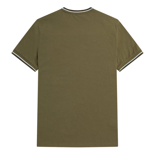 Fred Perry Twin Tipped T-Shirt Uniform Green. Foto da parte de trás.