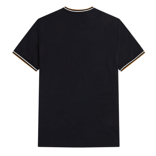 Fred Perry Twin Tipped T-Shirt Black. Foto da parte de trás.