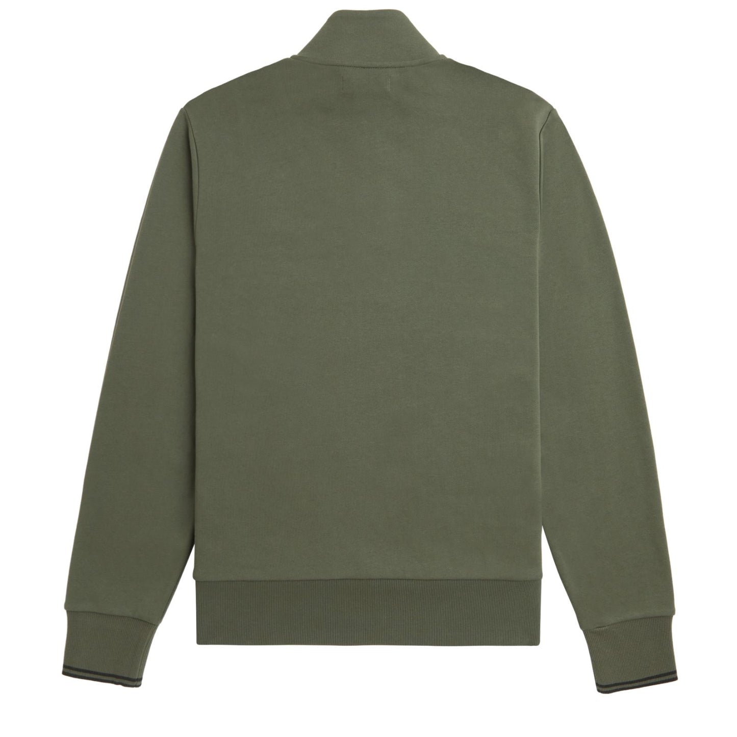 Fred Perry Half Zip Sweatshirt Laurel Wreath Green/Night Green. Foto da parte de trás.