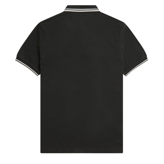 Fred Perry Twin Tipped Fred Perry Shirt Night Green/Snow White. Foto da parte de trás.